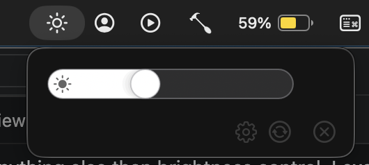Screenshot of "MonitorControl"