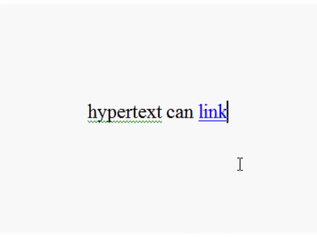 hypertext can link